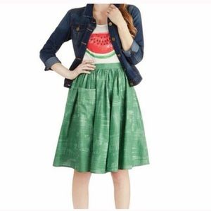 The Grass is Greener ModCloth Skirt with a pocket